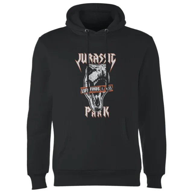 Jurassic Park Rex Punk Hoodie - Black