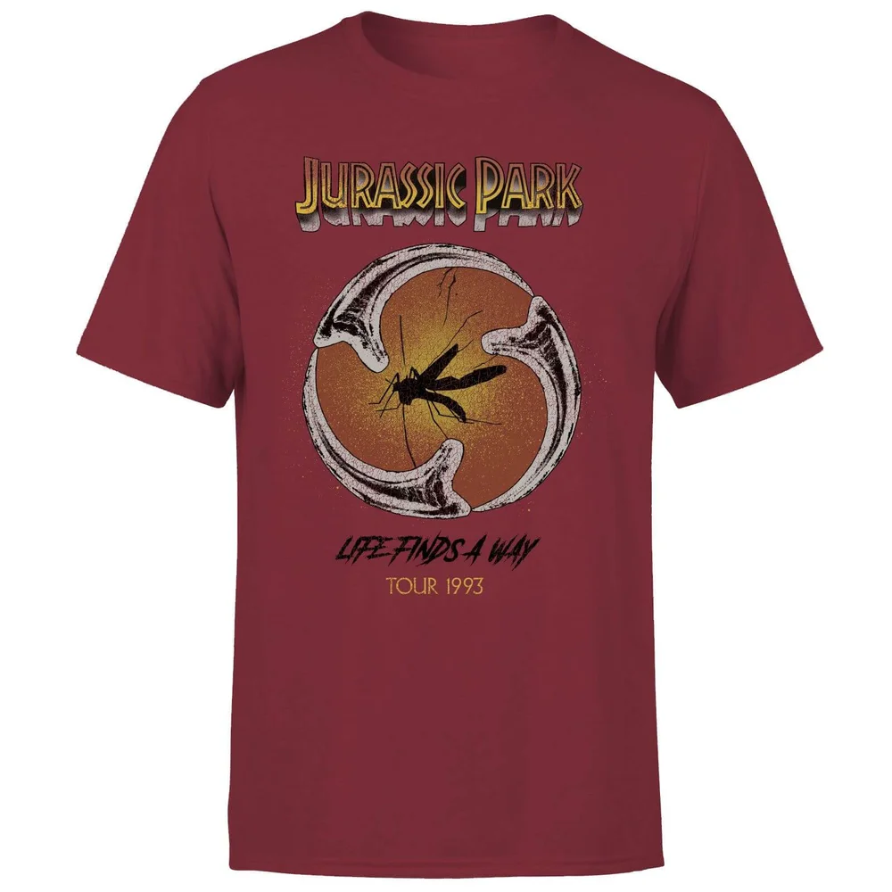 Jurassic Park Life Finds A Way Tour Unisex T-Shirt - Burgundy - S Image 1