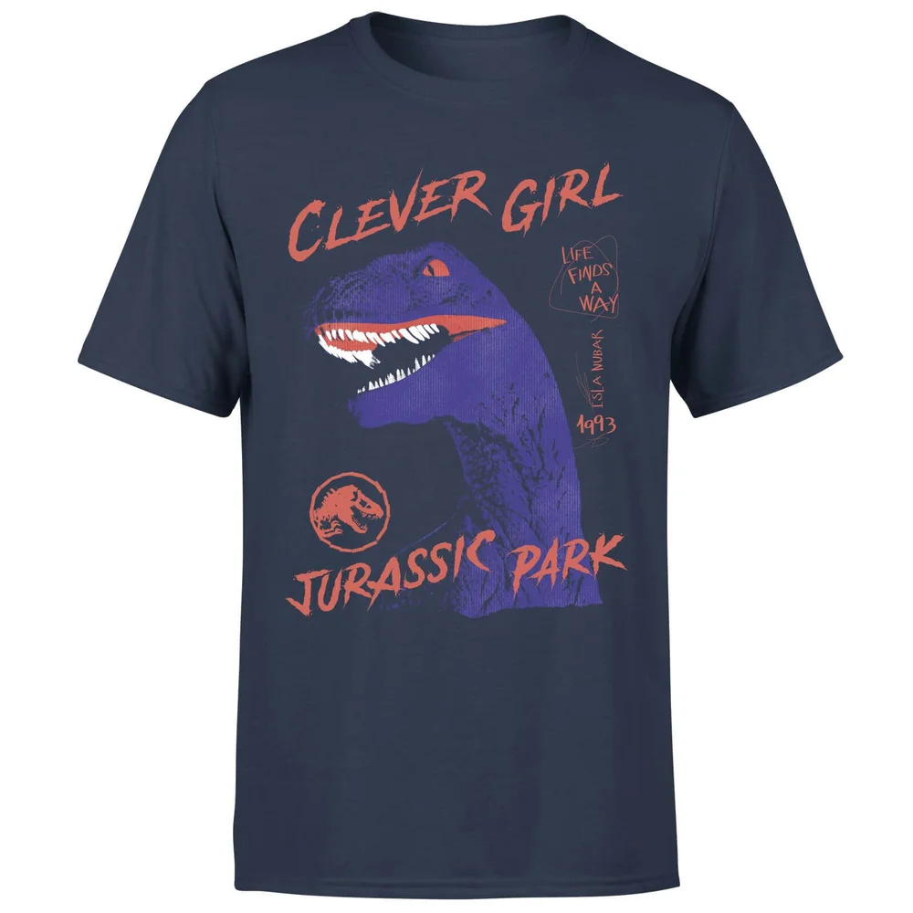 Jurassic Park Life Finds A Way Raptor Men's T-Shirt - Navy - S Image 1