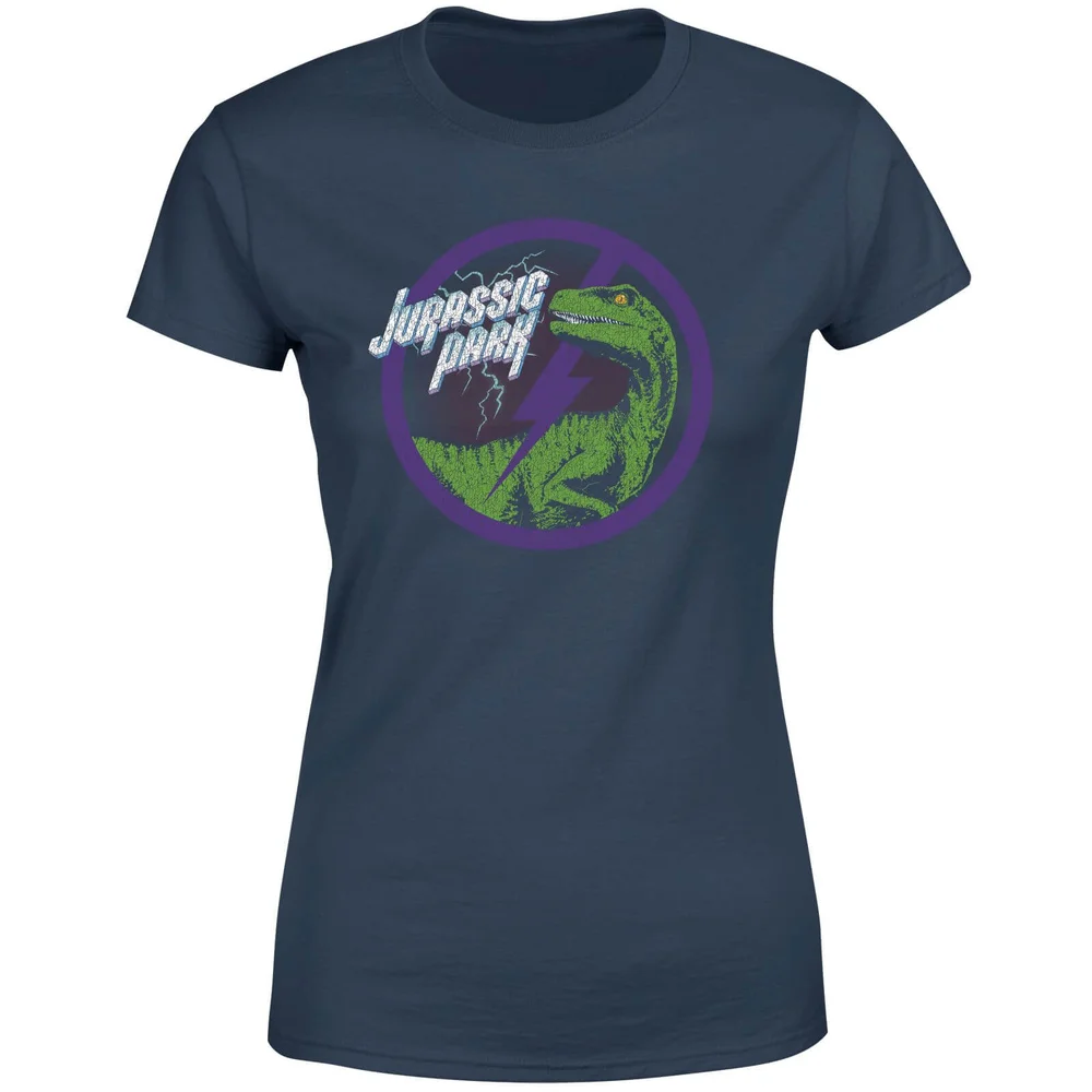 Jurassic Park Raptor Bolt Women's T-Shirt - Navy - S Image 1