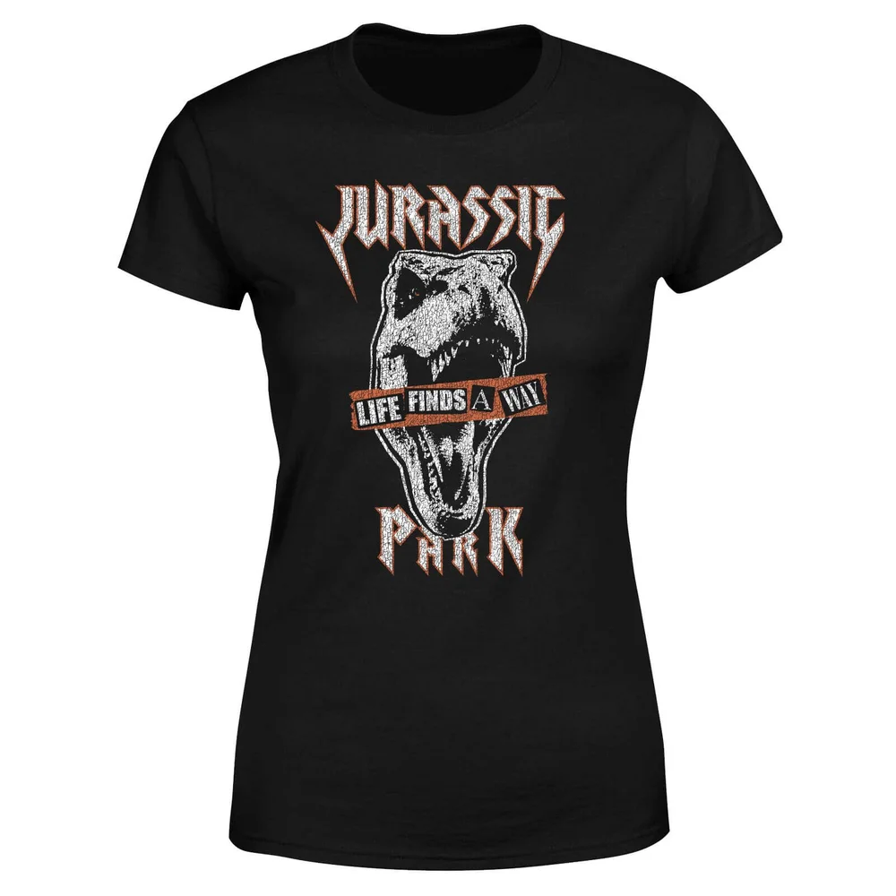 Jurassic Park Rex Punk Women's T-Shirt - Black - S Image 1