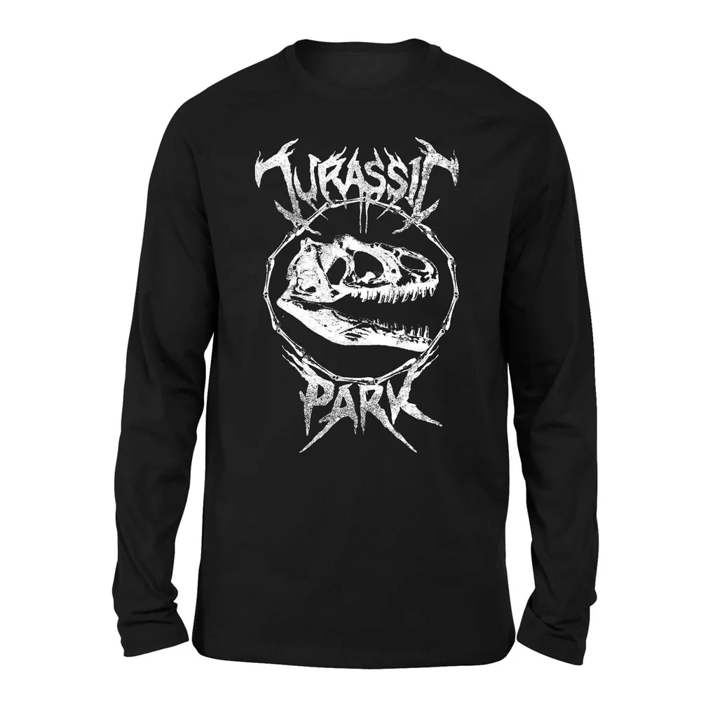 Jurassic Park T-Rex Bones Unisex Long Sleeved T-Shirt - Black - S Image 1