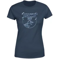 Jurassic Park Logo Metal Women's T-Shirt - Navy - undefined undefined