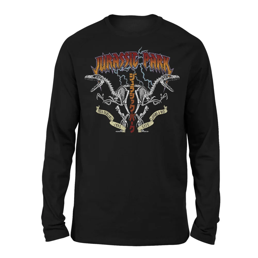 Jurassic Park Raptor Twinz Unisex Long Sleeved T-Shirt - Black - S Image 1