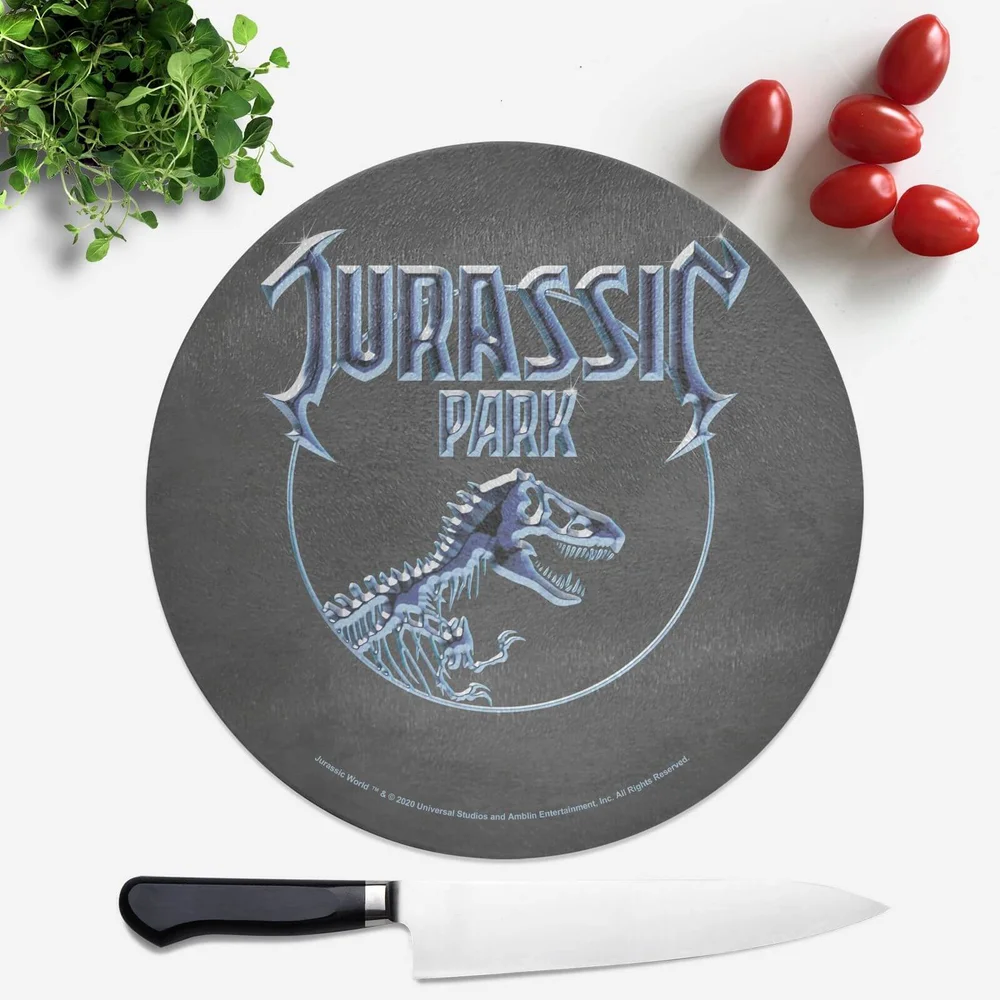 Jurassic Park Logo Round Chopping Board Image 1