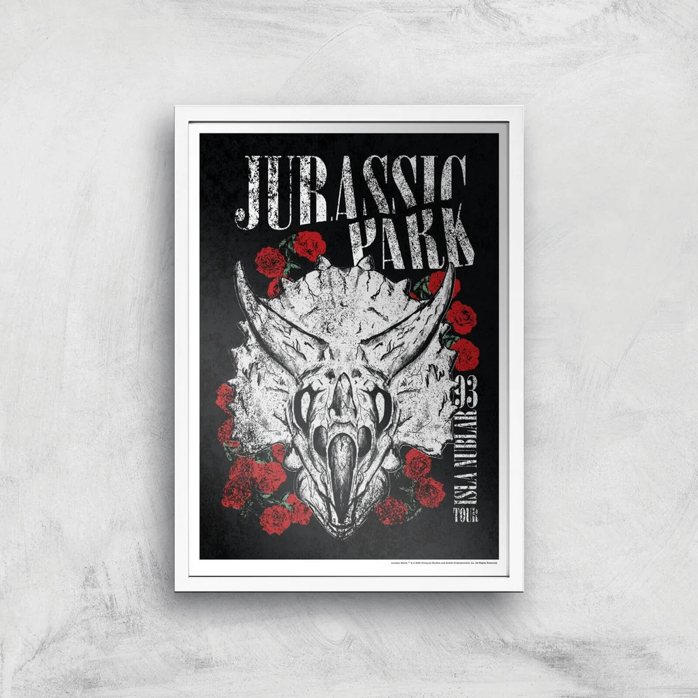 Jurassic Park Isla Nublar 93 Giclee Art Print - A2 - White Frame Image 1