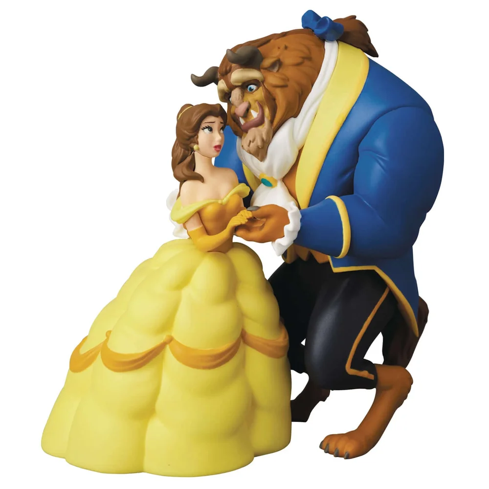 Medicom Disney Beauty & The Beast Belle & Beast Figure Image 1