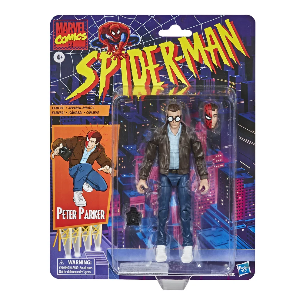 Hasbro Marvel Legends Retro Collection Spider-Man Peter Parker 6-Inch Scale Action Figure Image 1