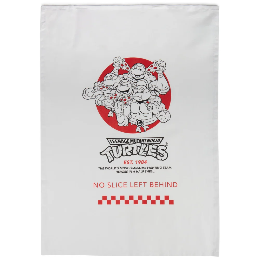 Teenage Mutant Ninja Turtles By The Slice Cotton Tea Towel - White Image 1