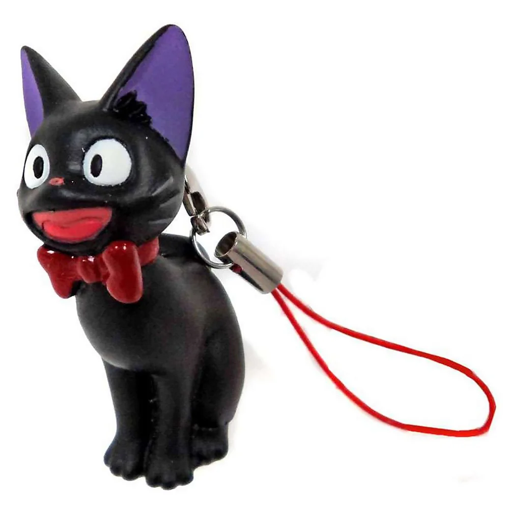 Kiki's Delivery Service Laughing Jiji Soft Vinyl Phone Charm Image 1