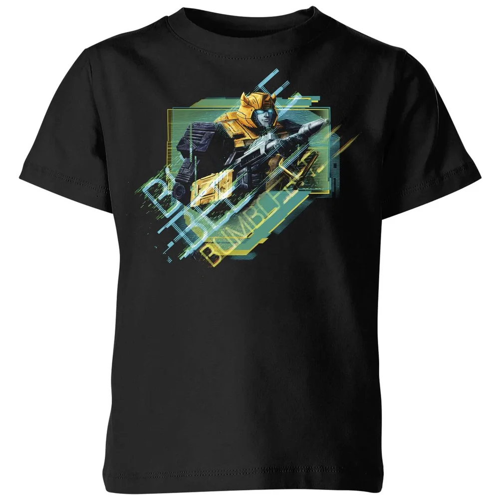 Transformers Bumble Bee Glitch Kids' T-Shirt - Black - 3-4 Years Image 1