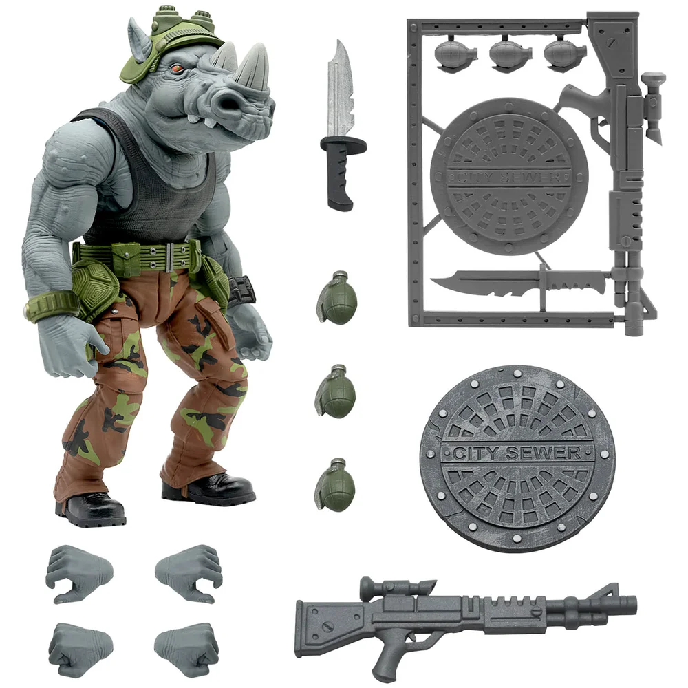 Super7 Teenage Mutant Ninja Turtles ULTIMATES! Figure - Rocksteady Image 1