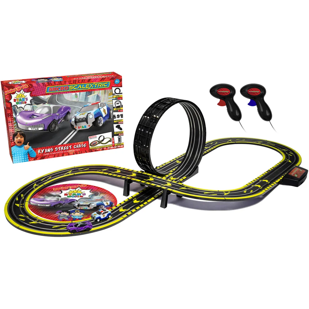 Micro Scalextric Ryan's World Street Chase Battery Powered Race Set Image 1