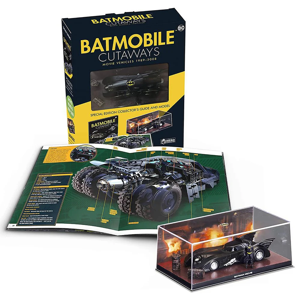 Eaglemoss DC Comics Batmobile Cutaways: Movie Vehicles 1989 Special Edition Paperback plus Collectible Image 1