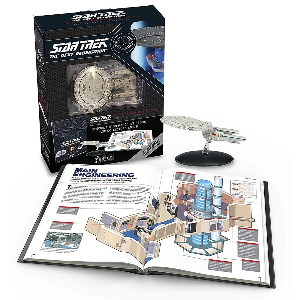 Eaglemoss Star Trek The Next Generation: The U.S.S. Enterprise NCC-1701-D Illustrated Handbook Plus Collectible Hardcover Image 1