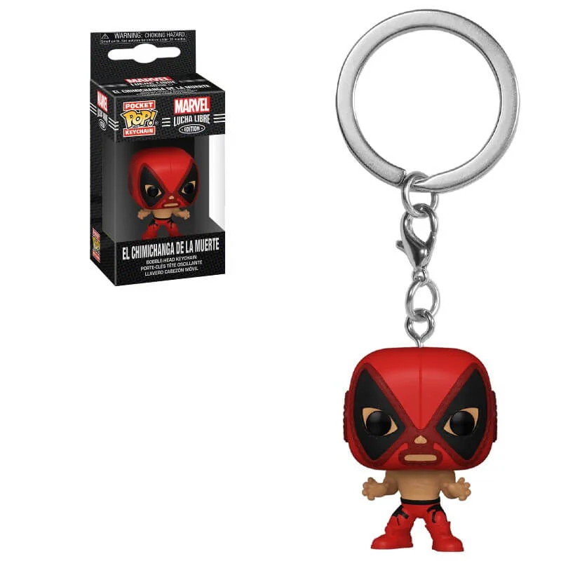 Marvel Luchadores Deadpool Pop! Keychain Image 1