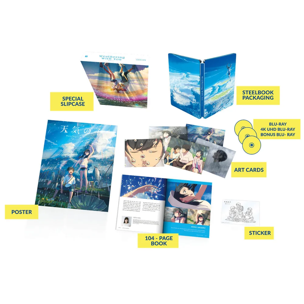 Weathering With You - 4K Ultra HD Deluxe Edition Steelbook (Includes 2D Blu-ray) – 3 Disc Edition Image 1