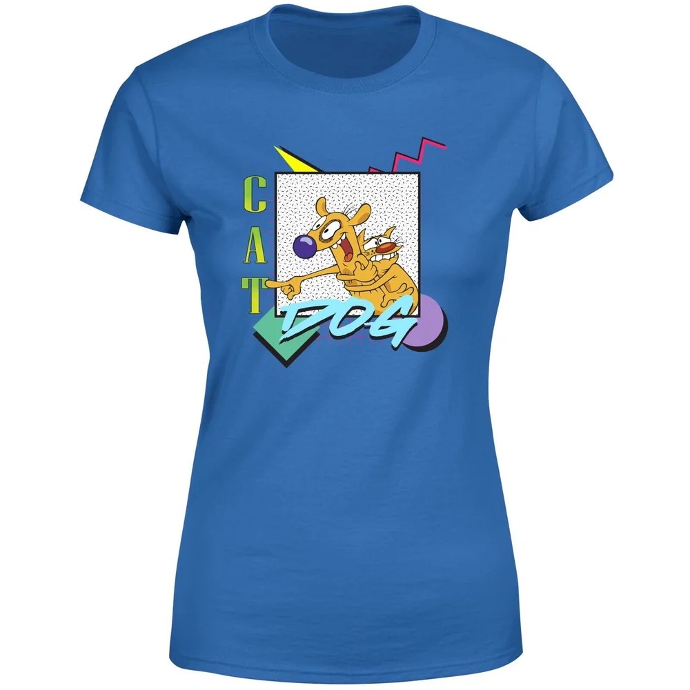 CatDog 90s Style Women's T-Shirt - Royal Blue - XS Image 1