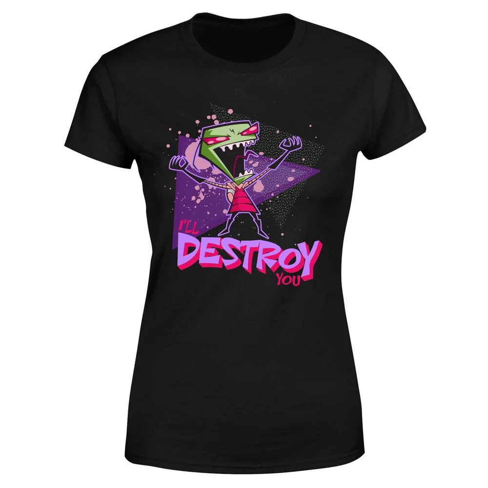 Invader Zim I'll DESTROY You Women's T-Shirt - Black - XS Image 1