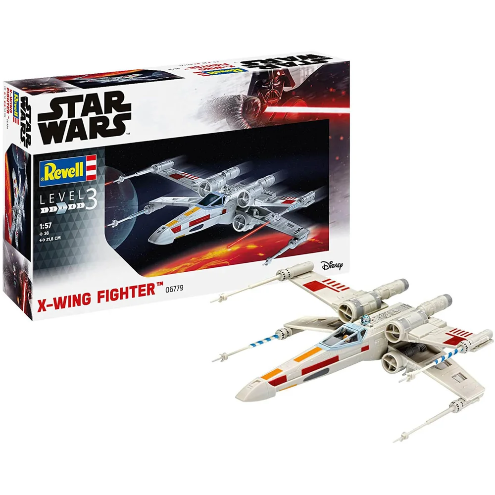Revell Gift Set Star Wars X-Wing Fighter And Tie Fighter Buildable Plastic Model 1:57 Scale Image 1