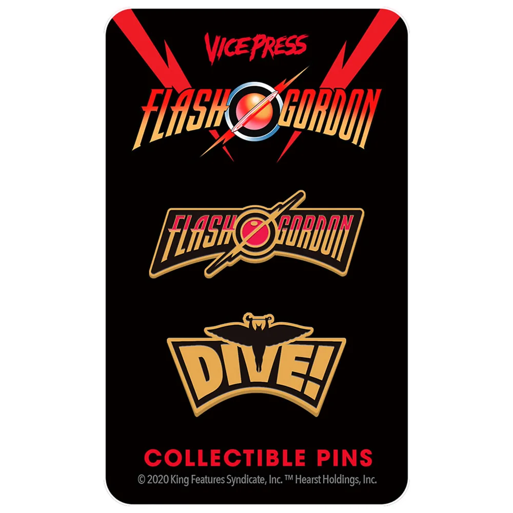 Flash Gordon Limited Edition Hard Enamel Pin Set 3 by Florey Image 1