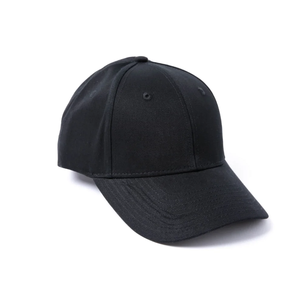 Own Brand 6 Panel Cotton Baseball Cap Black Mr Flat Embroidered Image 1