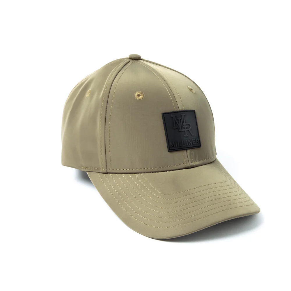 Milliner 6 Panel Nylon Rubber Badge Olive Cap Image 1