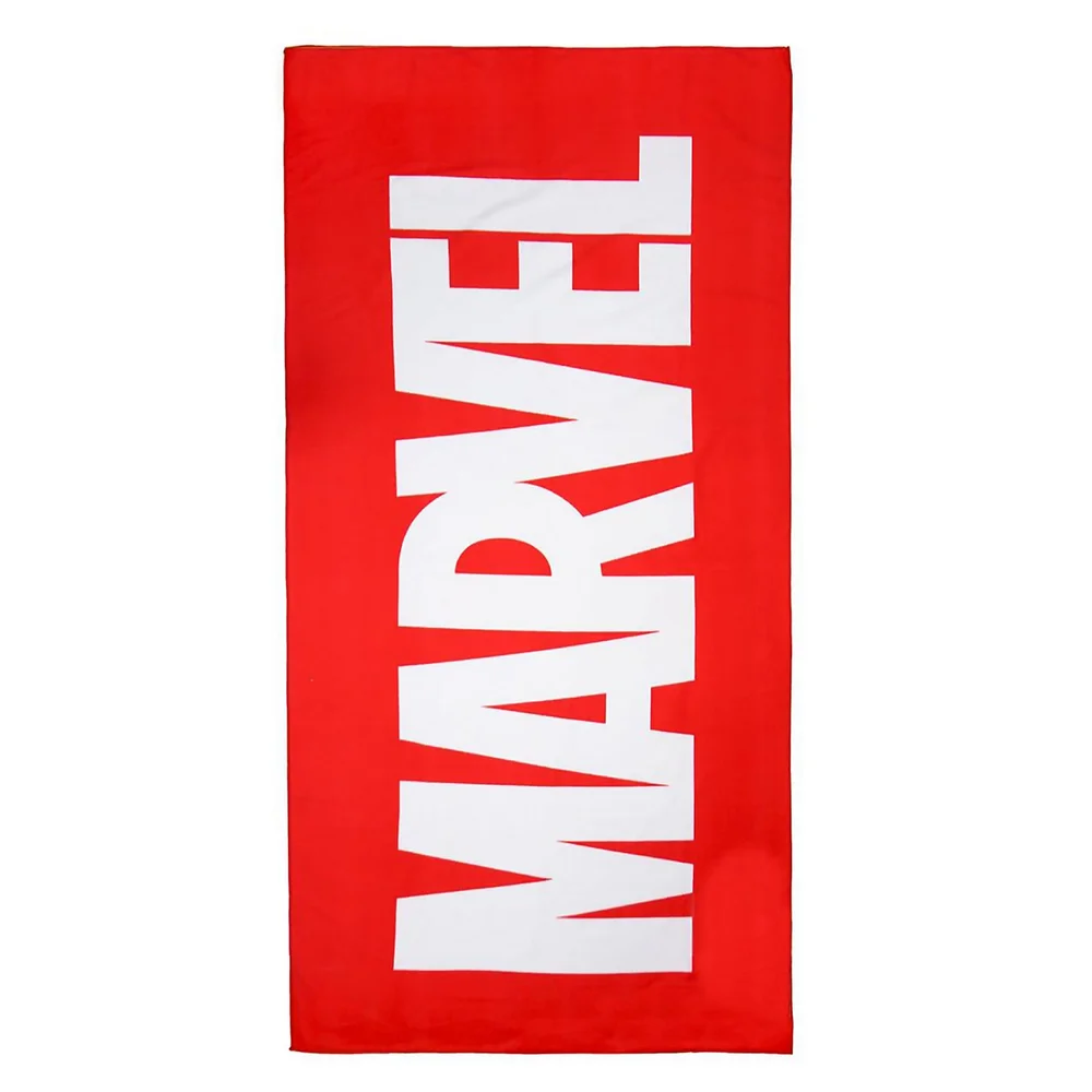 Marvel Logo Microfiber Beach Towel - Red Image 1