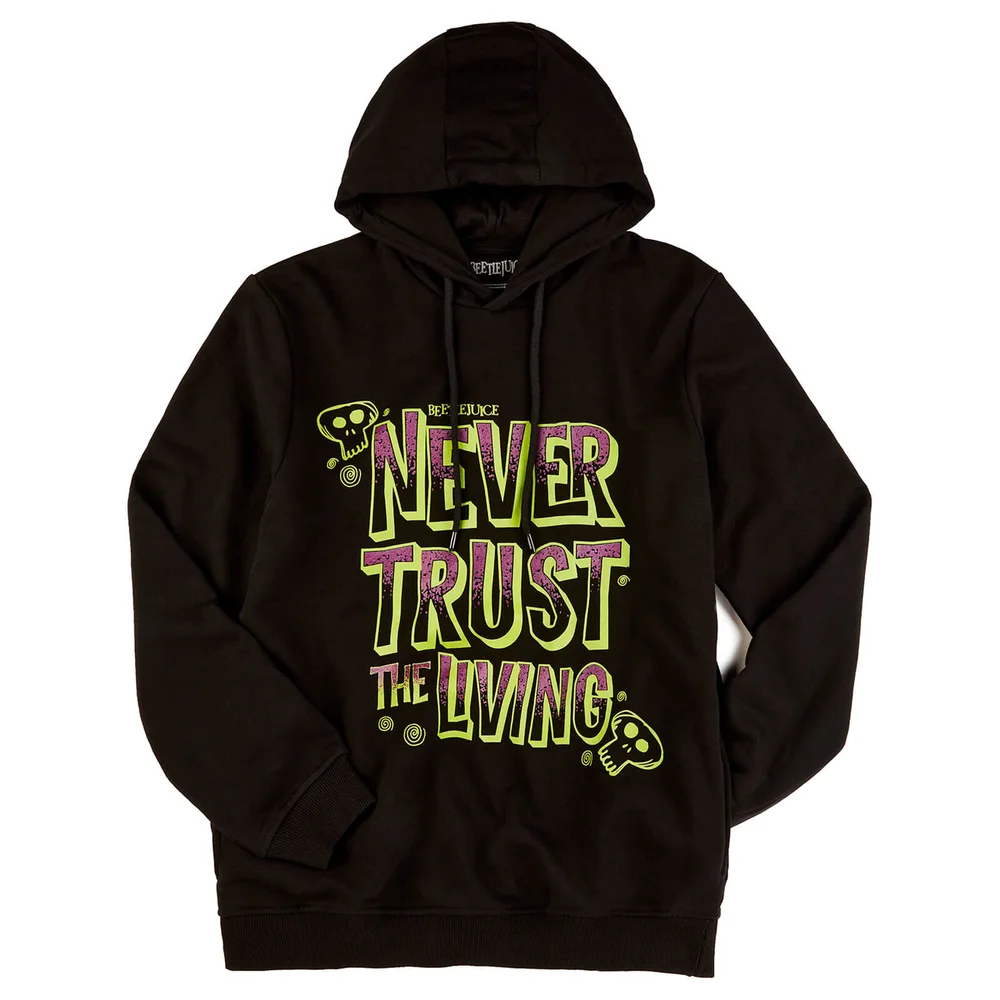 Beetlejuice Never Trust The Living Hoodie - Black - S Image 1