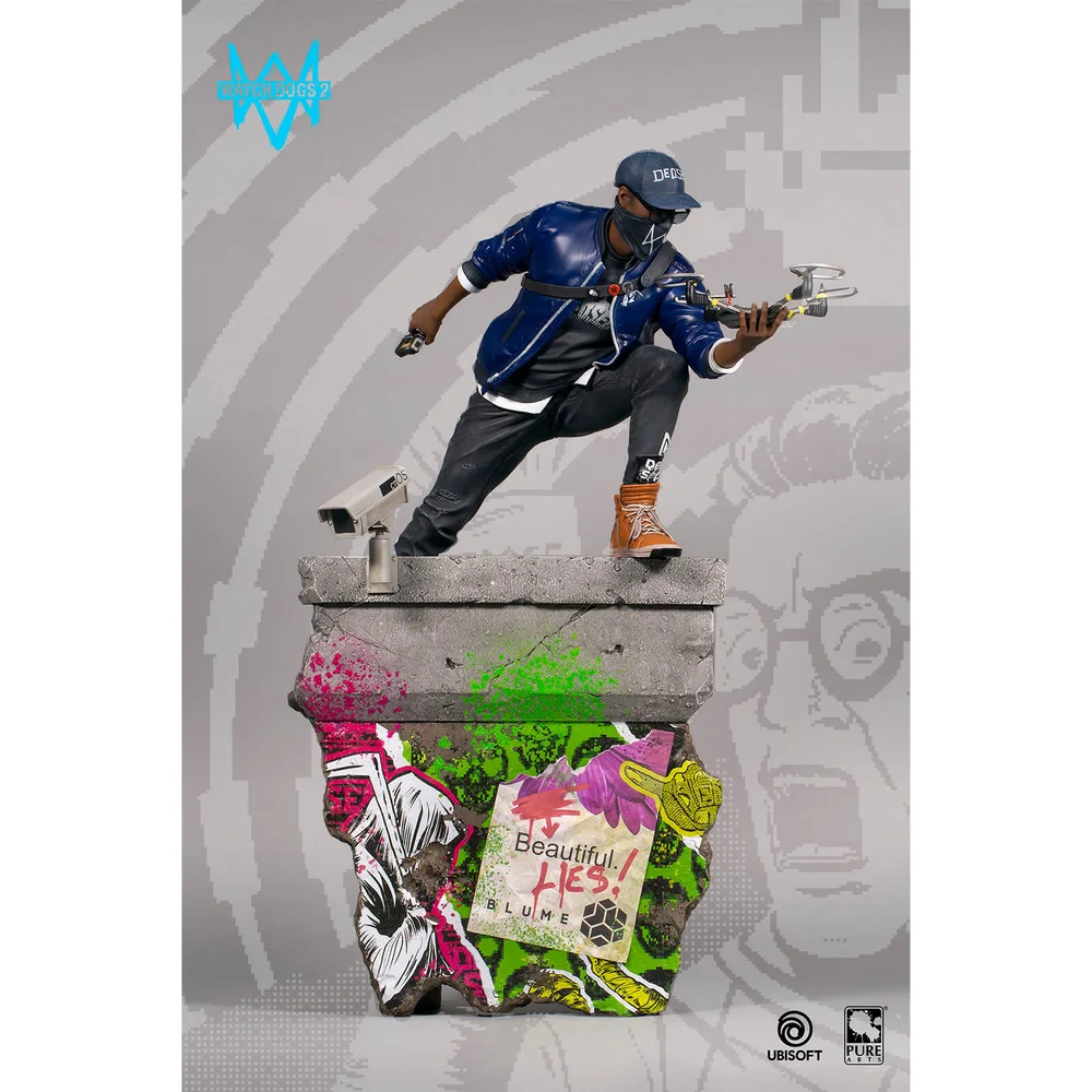PureArts Watch Dogs 2 Hacktivist Marcus 1:4 Scale Statue Image 1