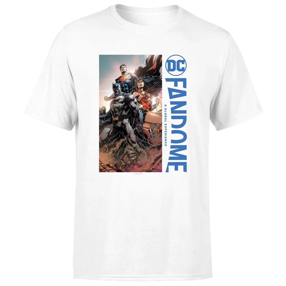 DC Fandome Batman, Wonderwoman, Superman Men's T-Shirt - White - S Image 1