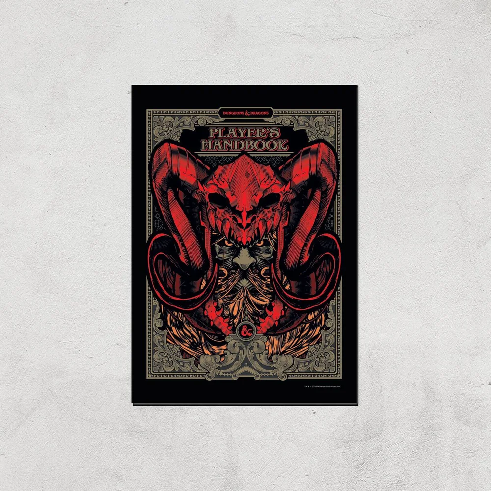 Dungeons & Dragons Players Handbook Giclee Art Print - A4 - Print Only Image 1