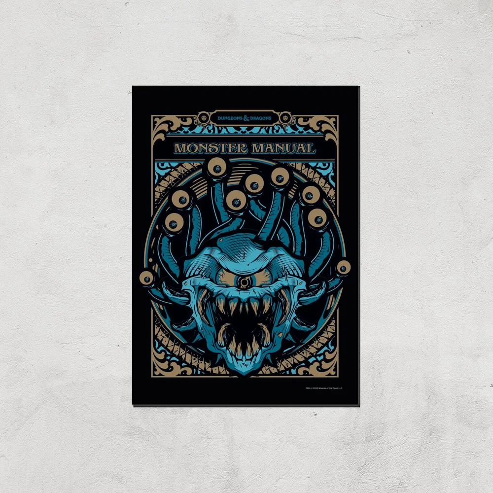 Dungeons & Dragons Monster Manual Giclee Art Print - A4 - Print Only Image 1