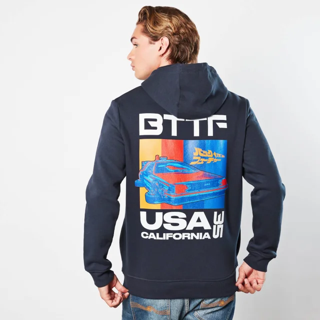 Back to the Future CarStripes Hoodie - Navy
