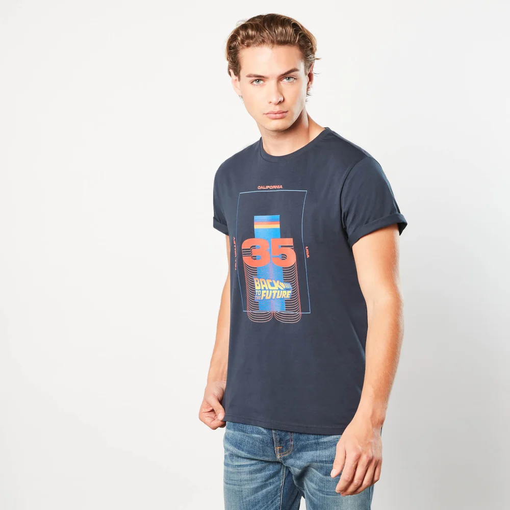 Back to the Future Thirty Five Unisex T-Shirt - Navy - S Image 1
