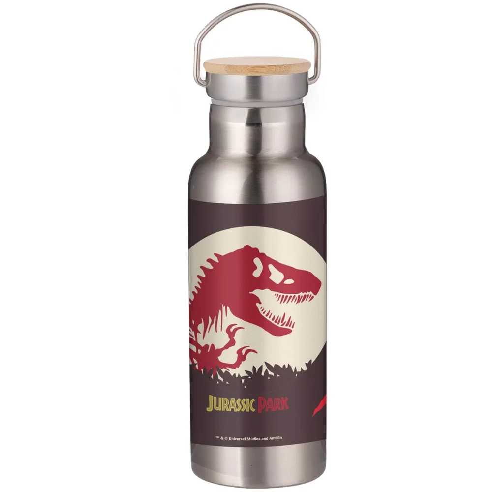 Jurassic Park T-Rex Portable Insulated Water Bottle - Steel Image 1