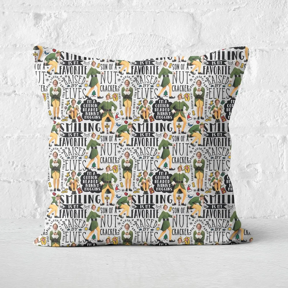Elf Quotes Square Cushion - 40x40cm - Soft Touch Image 1