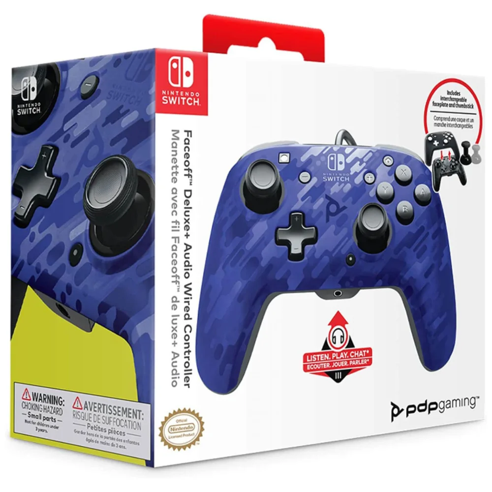 Nintendo Switch Control - Blue Camo Image 1