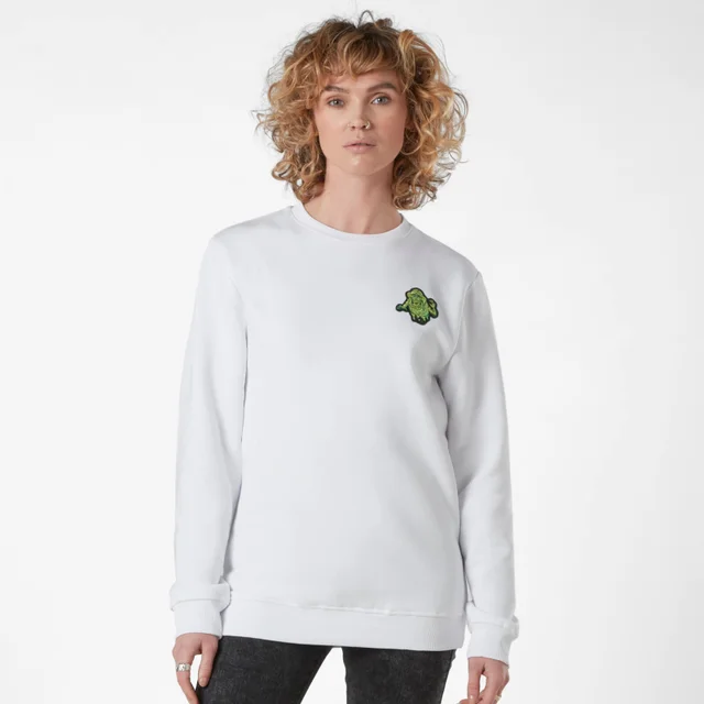 Ghostbusters Slimer Pocket Square Sweatshirt - White