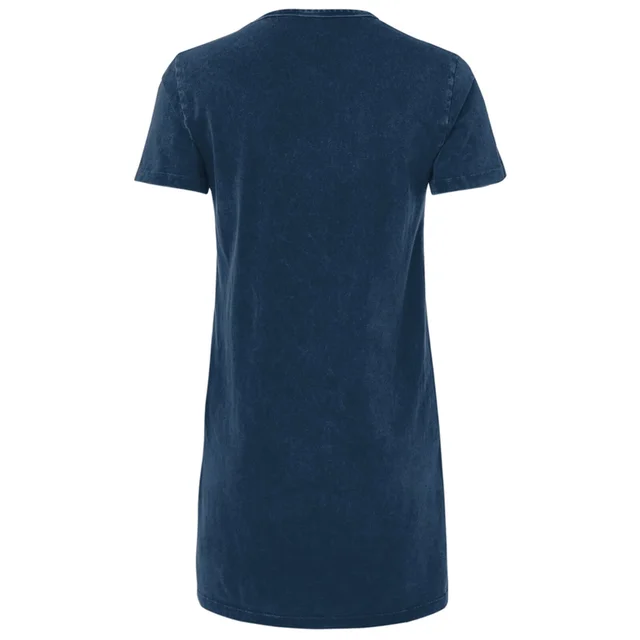 Sega Sonic Pixel Women's T-Shirt Dress - Navy Acid Wash