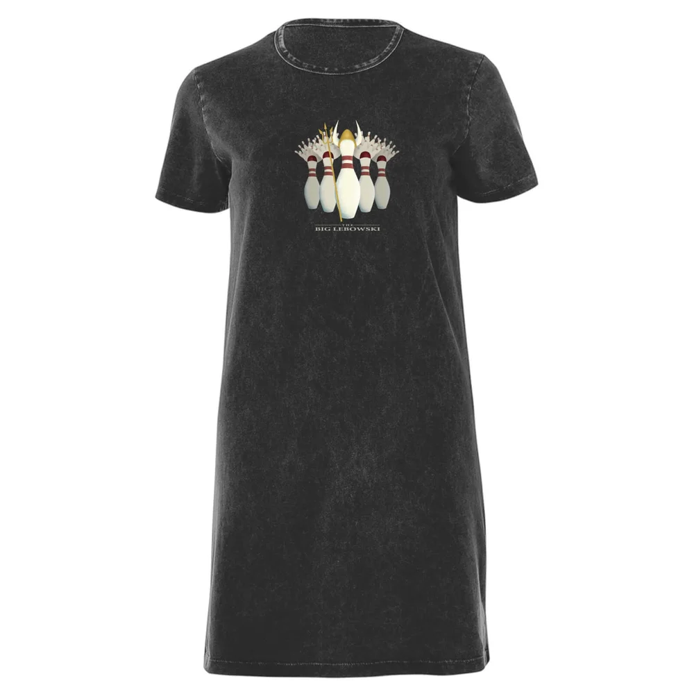 The Big Lebowski Women's T-Shirt Dress - Black Acid Wash - M - Black Acid Wash Image 1