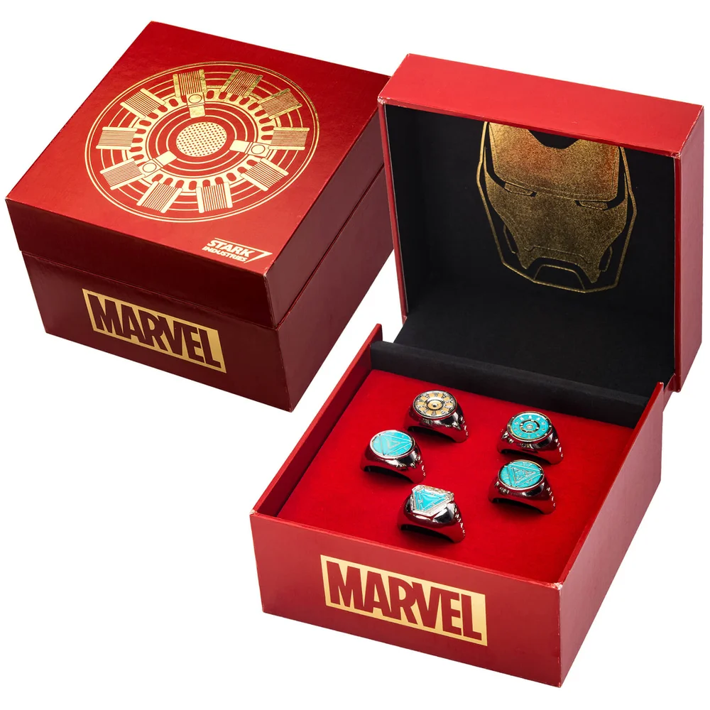 SalesOne Marvel Iron Man Arc Reactors Adjustable Rings Set Image 1