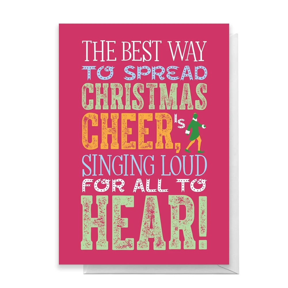 Elf Christmas Cheer Greetings Card - Standard Card Image 1