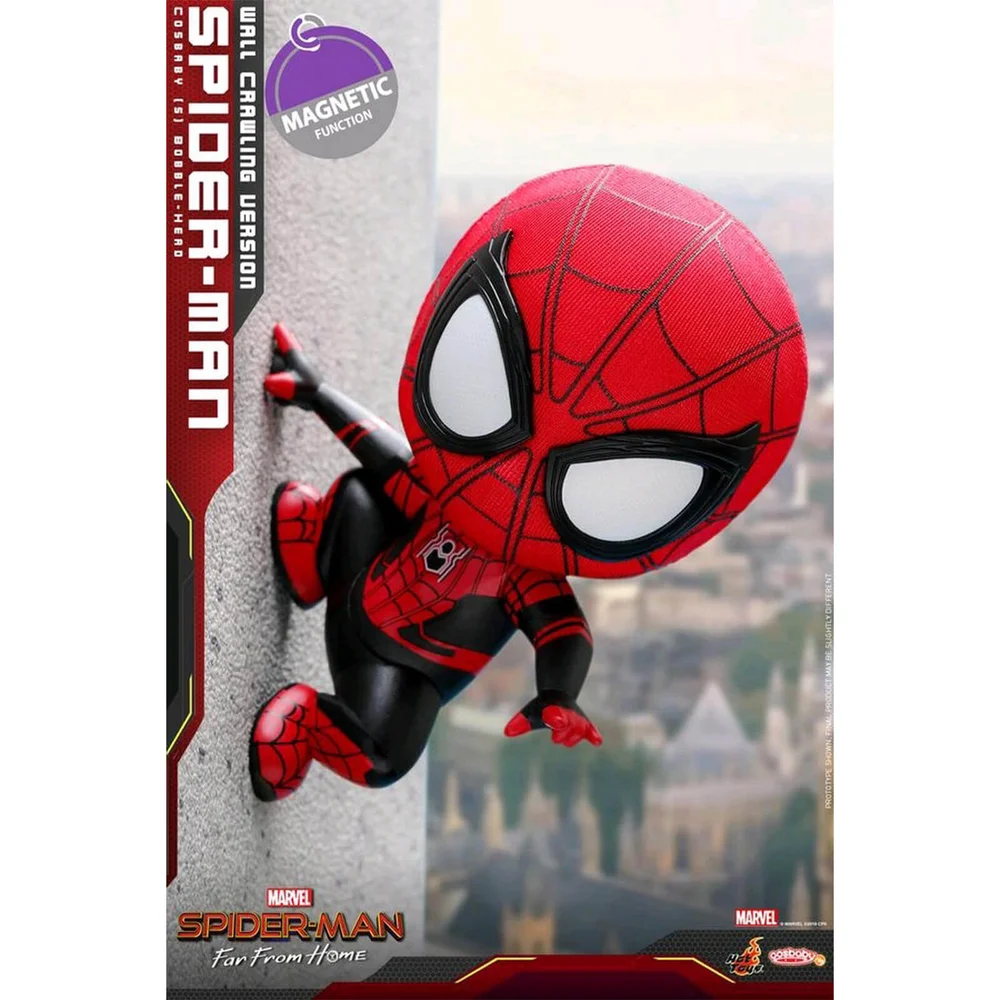 Hot Toys Cosbaby Marvel Spider-Man: Far From Home (Size S) - Spider-Man (Wall Crawling Version) Image 1