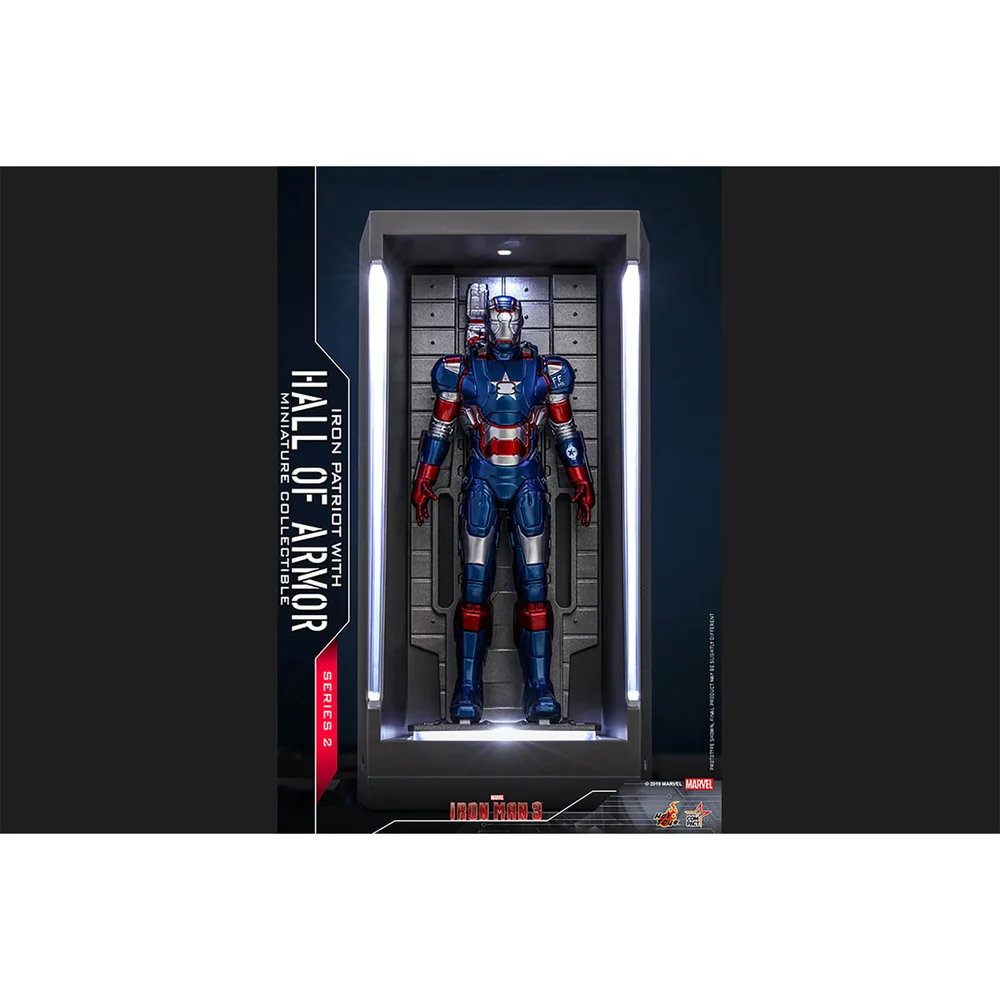 Hot Toys Marvel Miniature Figure: Iron Man 3/Series2 - Iron Patriot (with Hall of Armor) Image 1