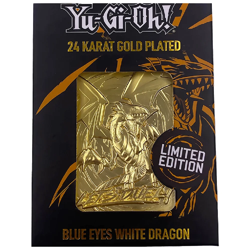 24K Gold Plated Yu-Gi-Oh! Blue Eyes White Dragon Card Image 1
