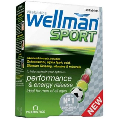 Vitabiotics Wellman Sport - 30Tablets - Box - Unflavoured Image 1