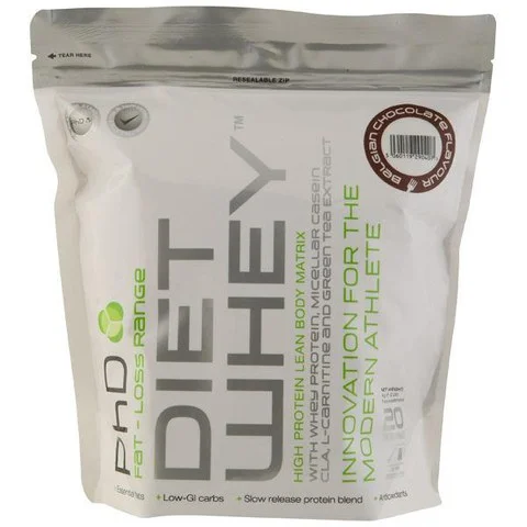 PhD Nutrition Diet Whey 1kg - 1kg - Pouch - Belgian Chocolate Image 1