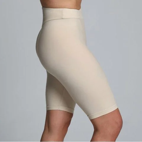 Proskins Women's Slim Cycle Knee Length Shorts Nude - 6 - Nude Image 1