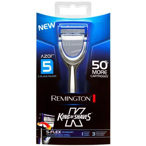 Remington King of Shaves Razor 5 Blade with 15 Replacement Cartridges Image 1